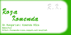 roza komenda business card